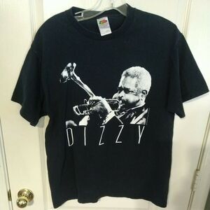 Rare Vintage 1997 Music Tee Dizzy Gillespie New Orleans Large LG L Black T Shirt